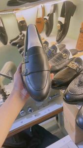 Giày lười sân lật đai bàn tay hàng kĩ giày dự tiệc nam da sít Hàng kĩ đế khâu may chắc chắn mã G13 đặt lùi 1 size