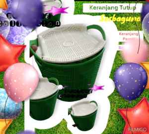 Keranjang Tutup Serbaguna Besek Plastik: 1 Box (isi 6 pcs)