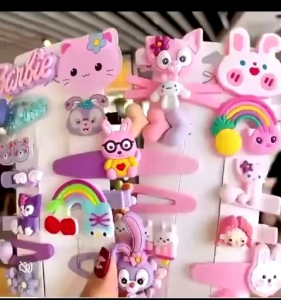 14pcs Jepitan Rambut Anak Korea Motif Karakter / Jepitan Rambut Anak Korea Hand Made / Jepitan Rambut Anak 14pcs Motif Karakter Kartun Jepit Poni Korea Style