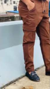 Cargo Jogger Pants Spandex Twill Fabric Regular Fit Size 28–40 | Comfortable Daily Wear