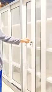 [2 Pintu] Set Roda + Rel Timbul 380 Panjang 1.5 Meter - Rel Lemari Sliding Pakaian