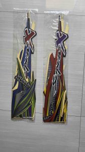 STIKER STRIPING LIS LES BODY HONDA SUPRA X 2003 BIRU HIJAU