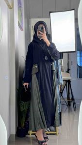 LC1255 Premium Oversized Midi Dress Fashion Korea Terbaru