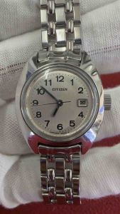 CITIZEN 17 ระบบไขลาน ตัวเรือนสแตนเลส นาฬิกาผู้หญิง มือสอง ของแท้