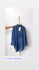 Kemeja Wanita Jeans Premium/Kemeja Denim Wanita Premium