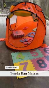 JieLiDa 2in1 Combo Special  Tenda Anak 1pcs + Matras puzzle arab 1set(30x30cm 10pcs)