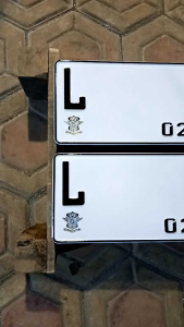 plat nomor mobil warna putih model baru 2pcs/sepasang