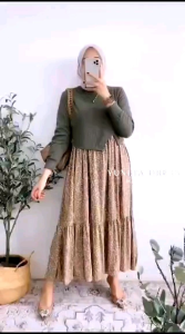 YUNITA DRESS NEW PREMIUM VIRAL DRESS KNIT KOMBINASI TERLARIS DRESS KEKINIAN TERBARU BAJU KERJA WANITA