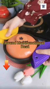 Multifunctional Round Honeycomb Heat Resistant Silicone Mat Cup Coasters Non-slip Pot Holder Table Placemat Kitchen