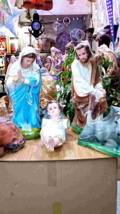 Bộ tượng Noel 65cm trang trí Giáng Sinh quà tặng công giáo chất liệu composite dày nặng