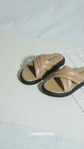 BELLEZA Dunkenstock MONIC Sandal Wanita Silang Tinggi 4cm Selop Tidak Licin Sendal Beleza Wedges Slop Birken Rumah Belezza Kekinian Premium Terbaru Shoes Mall Official Store