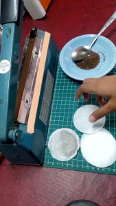 kantong teh celup bundar diameter 68 cm 10 pcs