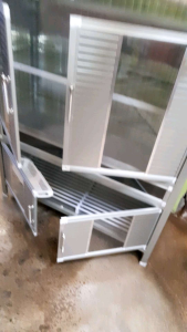 ตู้กับข้าวอลูมิเนียม 60  75  92  107  123 CM / สินค้าประกอบเสร็จพร้อมใช้งาน