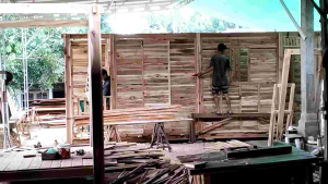 Rumah Kayu minimalis size 4m x 6m murah