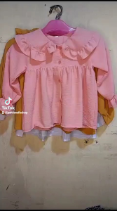 Blouse Anak Perempuan JESSIE Bahan Krinkel Untuk Usia 2-13th