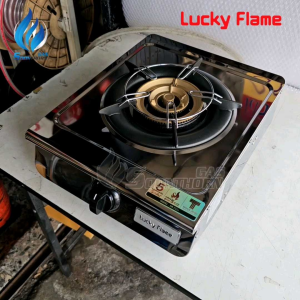 เตาแก๊สตั้งโต๊ะ เปลวไฟ 3 วง Luckyflame รุ่น HR-731S สแตนเลส 403