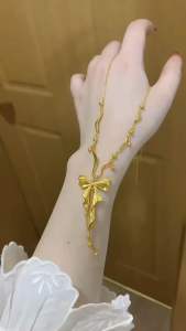 (Bebas beli 2 dapat bonus) COD K24 Kalung kupu nikah emas mewat titanium wanita original elegan