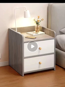 45cm Bedside table Small side modern Bedside coffee Table End Table Modern Bed side table with locker Cabinet drawer bed side table Meja tepi katil Rak bilik tidur meja sisi kecil Almari床头柜简约现代小型简易卧室储物柜置物架出租房床边小柜子