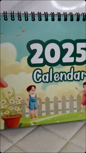 Kalender Meja Tanggalan Baru 2025 Almanak Duduk Motif Pastel