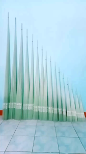 Bahan Joran Custom Fiber Solid Lentur Warna Bening 50 - 200 CM Dikirim utuh tanpa dipotong