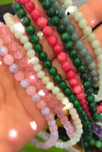 Vòng tay nữ chuỗi hạt 6li đá Ngọc Cẩm Thạch A thiên nhiên