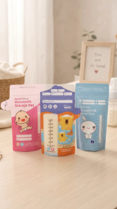 Breastmilk Storage Bags with Illustrations Measuring Mark Labeling Fields