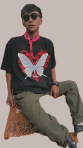 Kaos Boxy Oversize/T-shirt-BUTERFLY(Sukgeto)