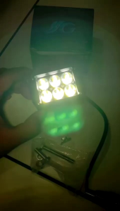 Lampu LED 6 Mata Kotak Mini HJG 18 Watt Universal Motor Mobil