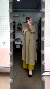 Set Tunik Aliya Rayon Diamond Busui Gamis Baru