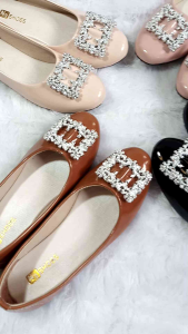 N3 Shoes Flat Shoes Wanita glosy01 Sepatu balet Kekinian