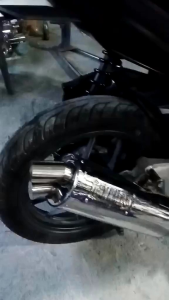 DUAL TIP POWER PIPE FOR HONDA CLICK 125 TATAK GKK RACING