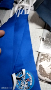 (PROMO)grosir dasi TK warna biru polos/sablon  harga 12pcs