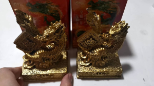 Carls berg Authentic Gold plated Dragon year 2012 vintage decor