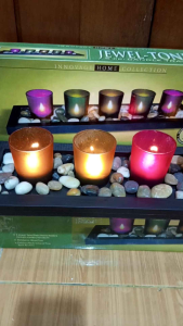 Lilin Gelas Kaca candle tray 5 Warna lengkap Glass warna holder tray buat Dekorasi dan Acara