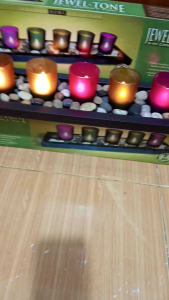 Lilin Gelas Kaca Warna Set 5 /Gelas Lilin kaca warna Aromaterapi-Ibadah-Dekorasi