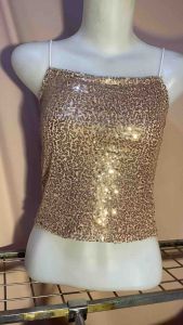 Delisya.id - Emma Tank Top Sequin / Tanktop Payet / TankTop Crop Mewah