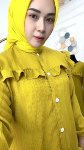 ATASAN JUMBO KEKINIAN INGE BABY CRUSH // BLOUSE VIRAL KANCING DEPAN LD 130 CM BB MAKS. 110 KG