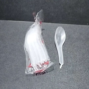 Sendok Makan Bebek Plastik Bening Tebal Isi 12Pcs l Sendok Kuah