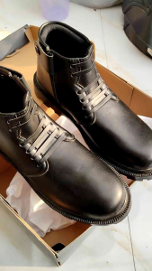 Sepatu PDH Resleting Tali Mati Outsol Radial Terbaru OOTD Formal Security Dinas Harian Kerja