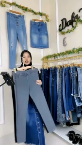 FLASH SALE TERMURAH SUPER JUMBO JEANS WANITA JEGGING PINGGANG KARET/UK 27 SAMPAI 44/HARGA GROSIR TANAH ABANG /BAHAN HALUS TEBAL MELAR/BISA COD