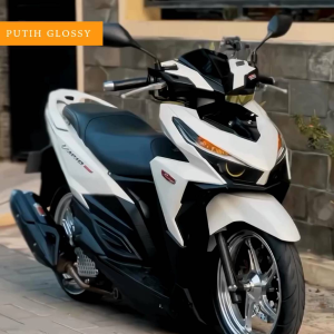 Stiker Skotlet Motor Putih Super Glossy Premium