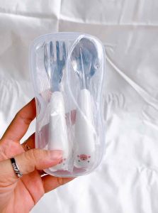 Set Thìa kèm nĩa Inox 304 hình Gấu cho bé
