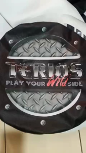 Cover/Tutup Ban Serep Terios: Aksesoris Mobil Terios Konde Belakang Bahan Kulit Sintetis Hitam Pekat