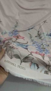 Kain Ceruti Babydoll dan Kain Ciffon Motif Bunga