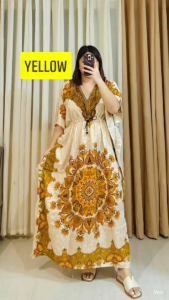 LONG KAFTAN DASTER DRESS FREE SIZE Fit 2xl