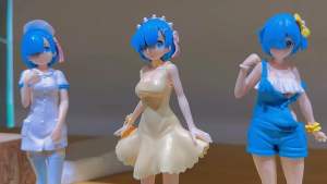 Mô hình Re:zero - Nhân vật Rem Ram Rezero Emilia Frederica Echidna - Re:Life in a different world from zero - Cao 17cm