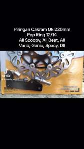 Piringan Cakram Disc 220MM Moz Original Copy Ktc Black Pnp Motor Beat Scoopy Vario 110 Vario 125 Vario 150 Beat Deluxe Scoopy Fi Genio Spacy DLL