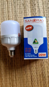 Bóng Đèn LED Bulb Trụ Nhựa Tiết Kiệm Điện Năng SANOMAX