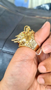 Nhẫn Nam Thời Trang đầu rồng ngọc đỏ cực ngầu bản lớn 18k Lokalo - Nhẫn Nam Đeo Đẹp Ngầu Rất Bền 26.9.24