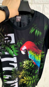 Tshirt - Kaos Printing Spoon Motif Wild Life Parrot